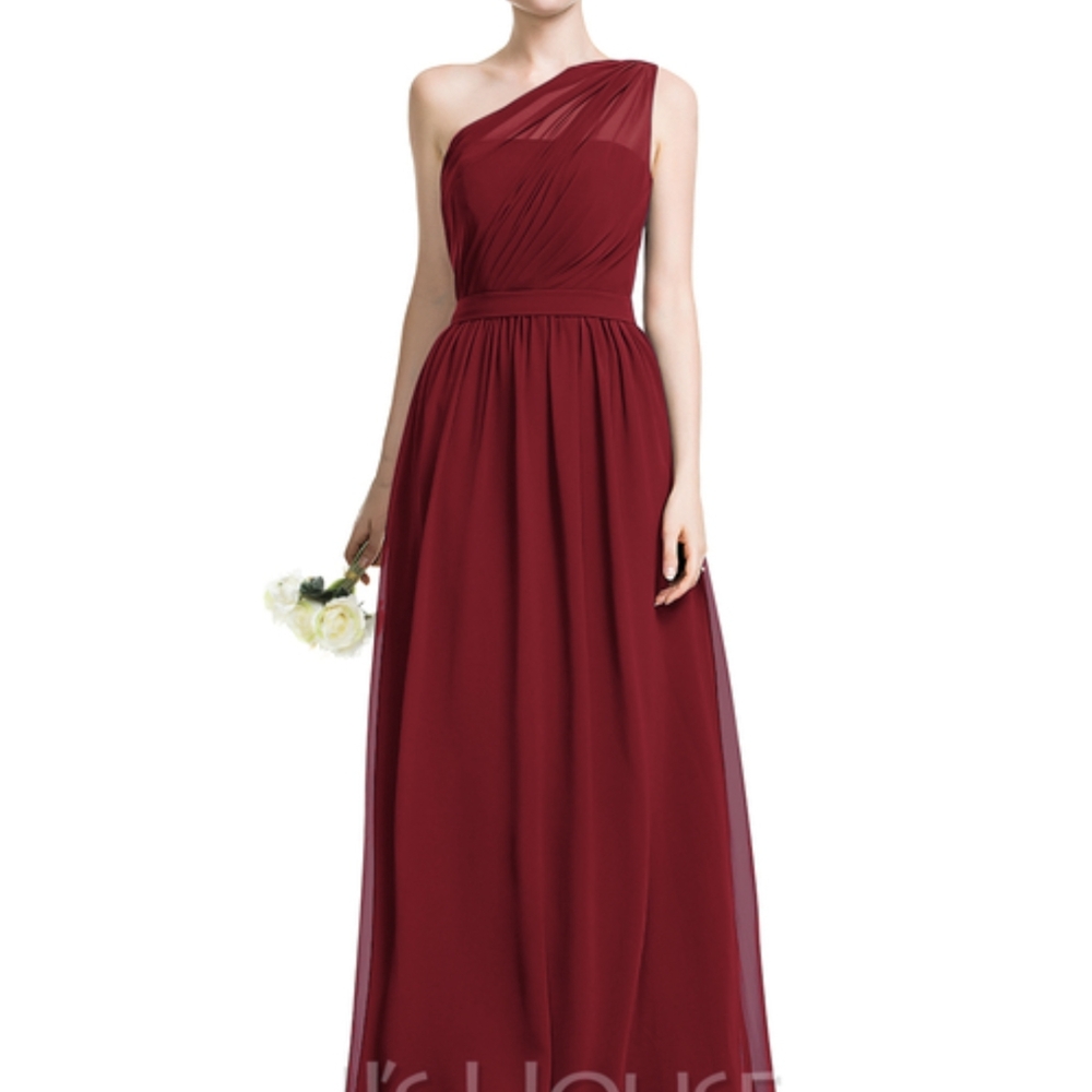JJ'S House Burgundy Bridesmaid Dress, Size 8,